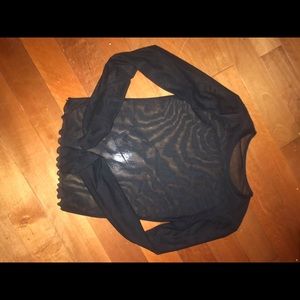 NeVer worn before black mesh top